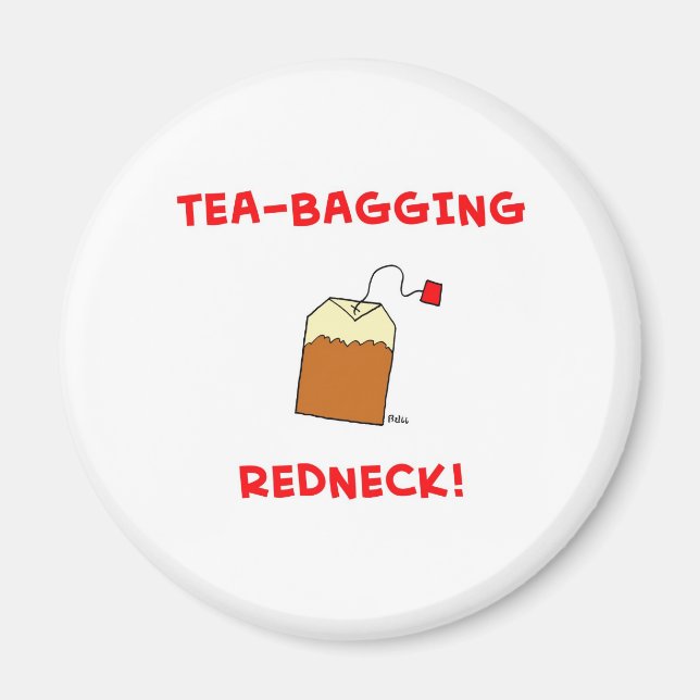 tebagage med rödnacke magnet (Framsidan)