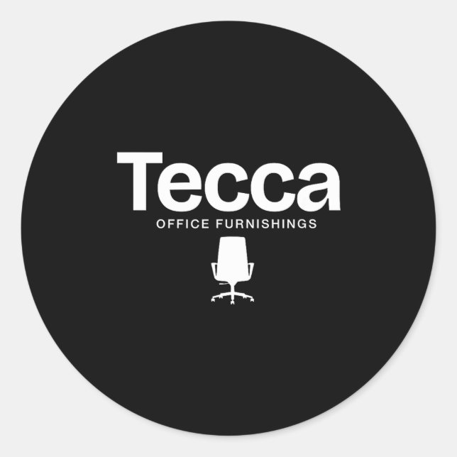 Tecca Office Furnishings  Runt Klistermärke (Framsida)