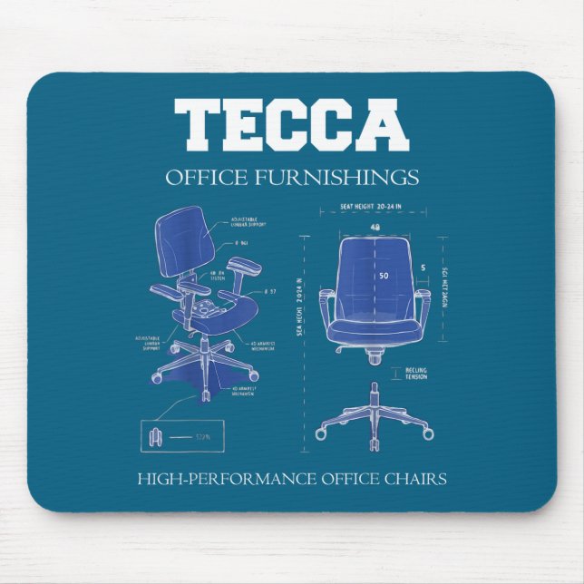 Tecca Office Inredning - Högpresterande Stolar Musmatta (Framsidan)