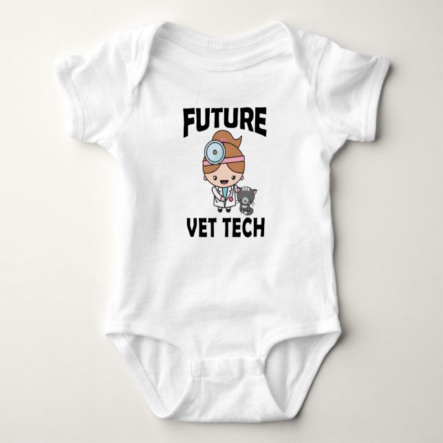 Tech Animal Care Baby Gift T Shirt (Framsida)