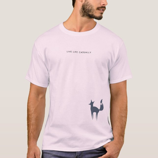 Tech Avslappnad Luxury Fox Peacoat T Shirt (Framsida)