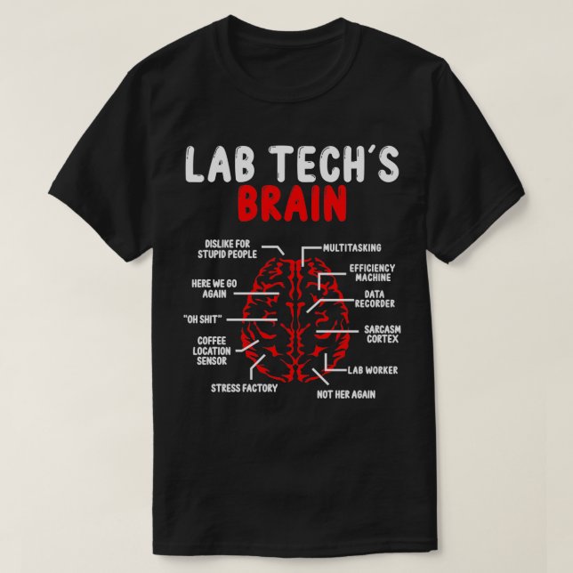 Tech Brain Lab-teknolog från Läkare T Shirt (Design framsida)