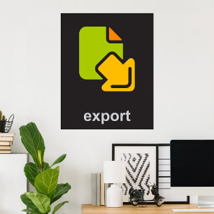 Tech Export Ikon Digital Datafil Poster