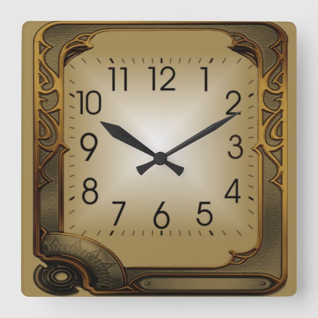 Tech Fyrkantig Klocka (Framsida)