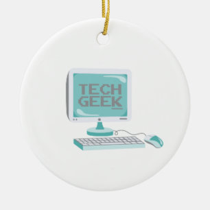 Tech Geek Julgransprydnad Keramik