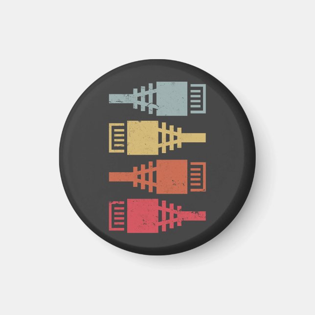 Tech Geek Network Ingenjör LAN Party Magnet (Framsidan)