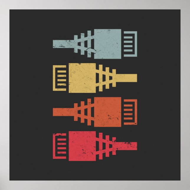 Tech Geek Network Ingenjör LAN Party Poster (Framsidan)