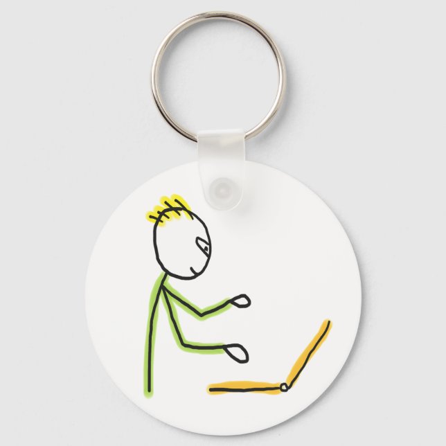 Tech Guy Stickman Nyckelring (Framsida)