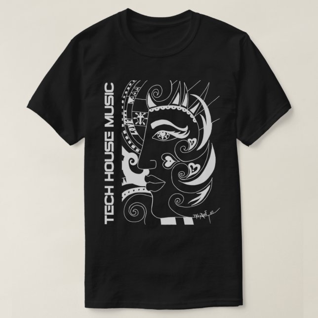 Tech House Music Premium T Shirt (Design framsida)