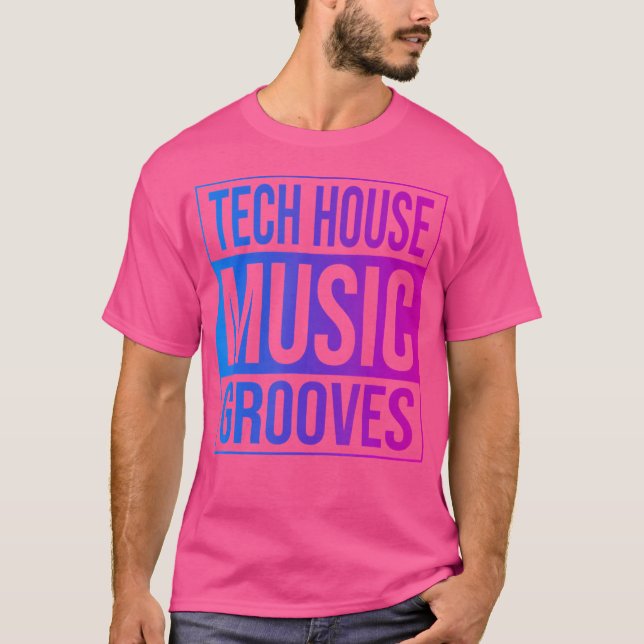 Tech House-musik Edm Dj Raver T Shirt (Framsida)