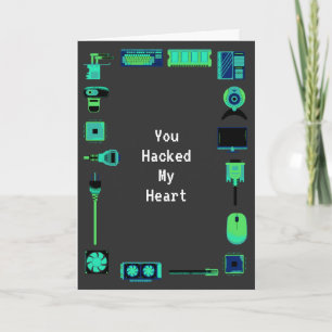 Tech Kärlek Valentinkort Kort