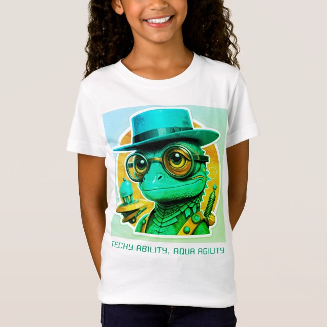 Tech Lizard Lunge Unisex T-Shirts (Framsida)