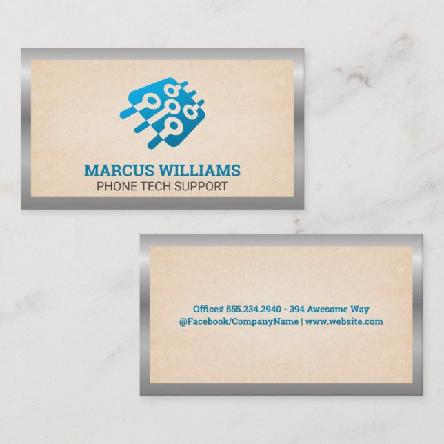 Tech | Mikroprocessor | GRÄNS Visitkort (Fram/baksida)