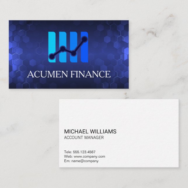 Tech Modern Finance logotyp  Visitkort (Fram/baksida)