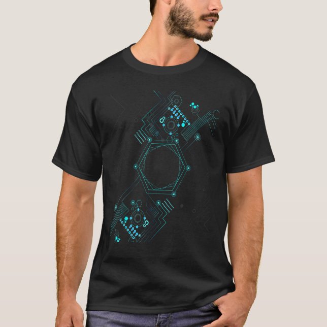 Tech Nerd Computer Geek - Computer Circuit Enginee T Shirt (Framsida)