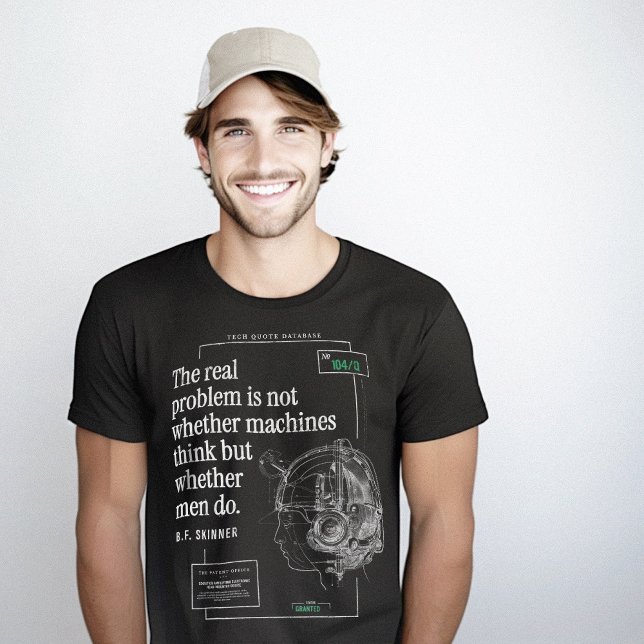Tech Quote Maskiner Tänka Artificial Intelligence T Shirt (Tech Quote Machines Think Artificial Intelligence T-Shirt)