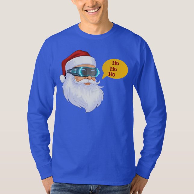 Tech Santa's Merry Christmas T-Shirt (Framsida)