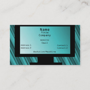 Tech Savvy Affärskort, Teal Visitkort