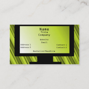 Tech Savvy-Affärskortet, Lime Green Visitkort