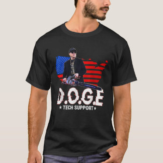Tech Support D O G E Funny Tech Support USA Americ T Shirt