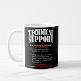 Tech Support Definition Ingenjör Computer Nerd Kaffemugg