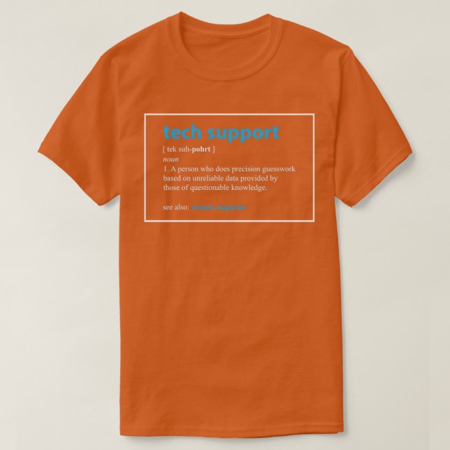Tech Support Gift Definition Funny IT Computer Gee T Shirt (Design framsida)