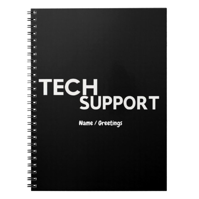 Tech Support Humor Funny Geeky-presenter för Ingen Anteckningsbok (Framsidan)