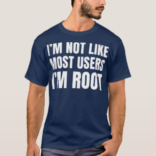 Tech Support IT Computer Nerd Funny Root Linux för T Shirt