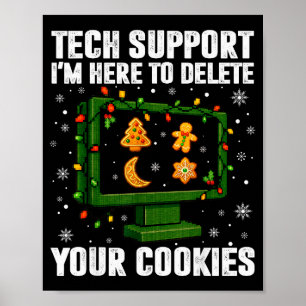 Tech Support Radera Dina Kakor Män Fula Jul Poster