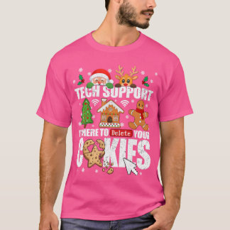 Tech Support Radera Dina Kakor Män Fula Jul T Shirt
