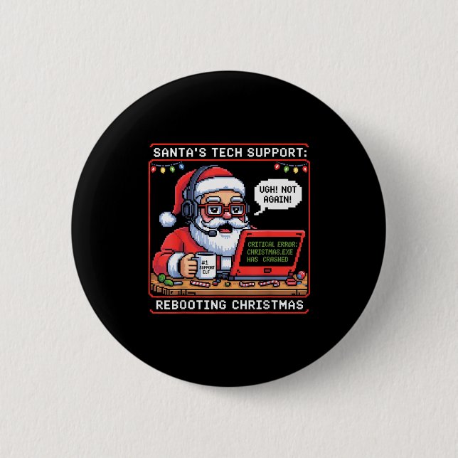 Tech Support Rebooting Santa s Team Knapp (Framsida)