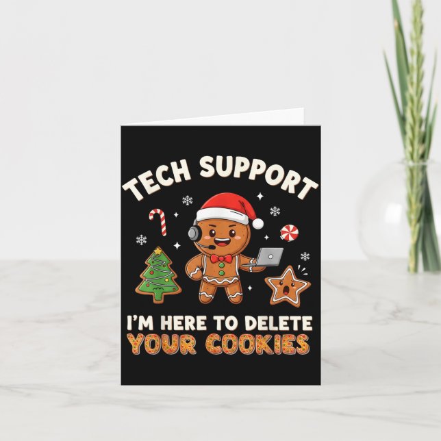 Tech Suprt Christmas Cookies Women Men Funny Chris Kort (Framsida)