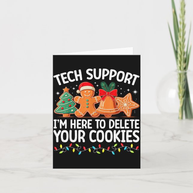 Tech Suprt Christmas Cookies Women Men Funny Chris Kort (Framsida)