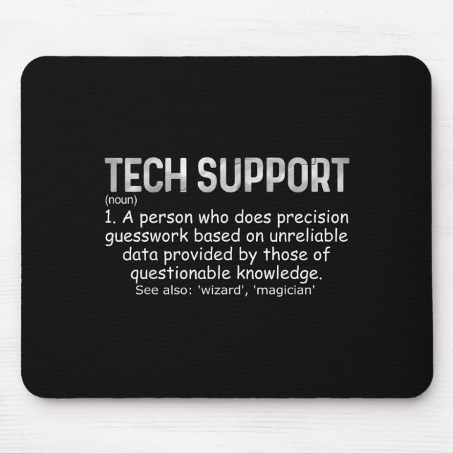 Tech Suprt Definition Tee Funny It Computer Nerd T Musmatta (Framsidan)