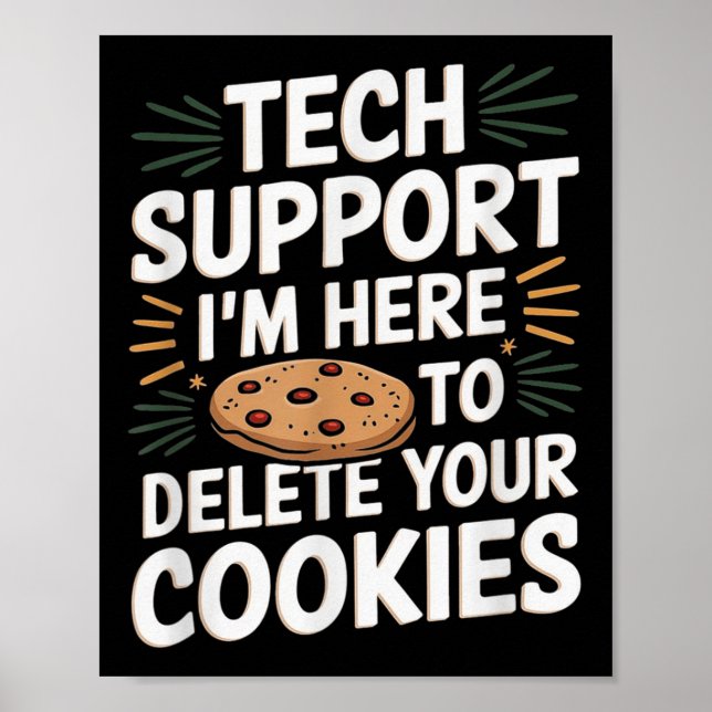 Tech Suprt jag är här för att ta bort din Cookies  Poster (Framsidan)