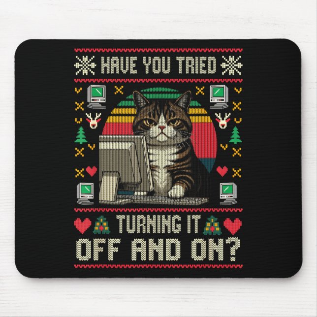 Tech Suprts Cat Engineer Computer Ugly Christmas S Musmatta (Framsidan)
