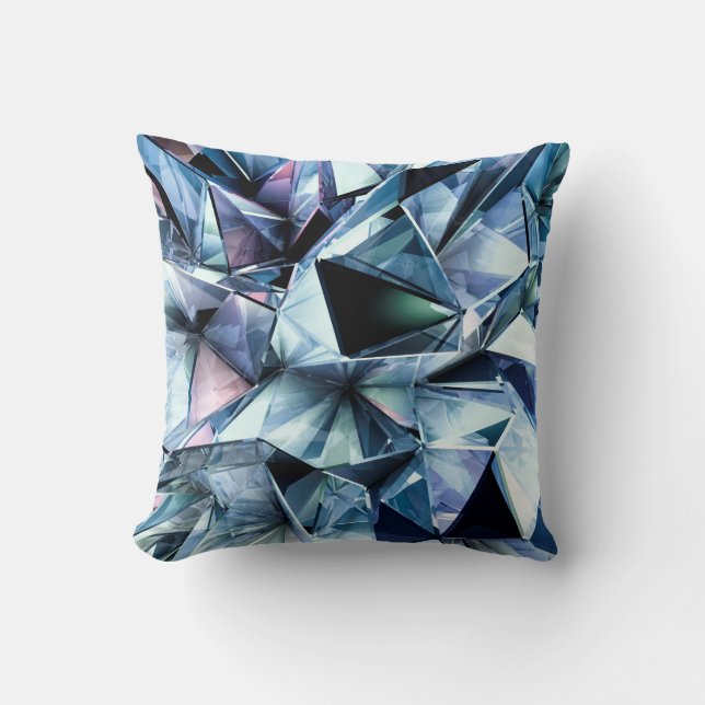 Tech tech triangle crystal background. kudde (Framsida)