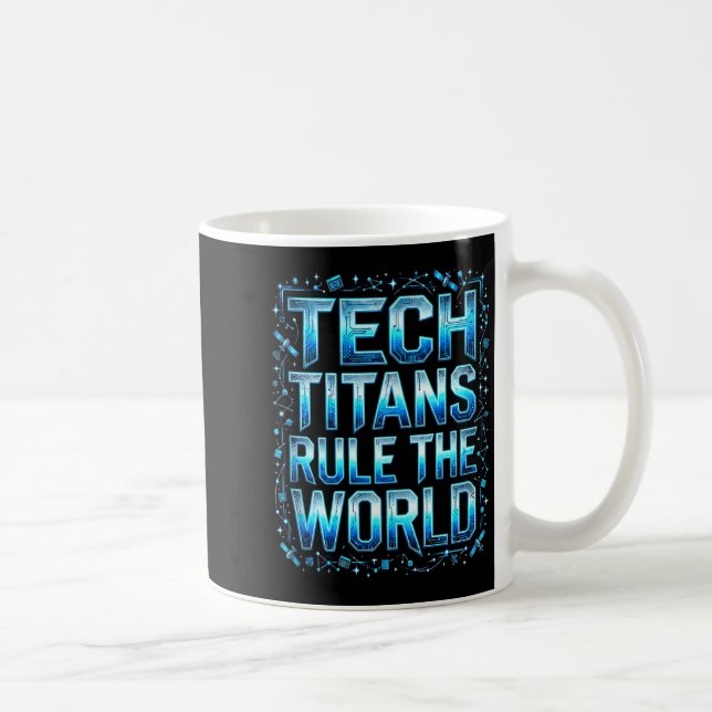 Tech Titans Rule Funny Big Technology Satire Wer G Kaffemugg (Höger)