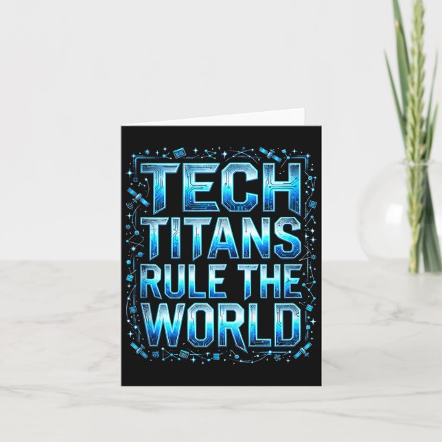 Tech Titans Rule Funny Big Technology Satire Wer G Kort (Framsida)