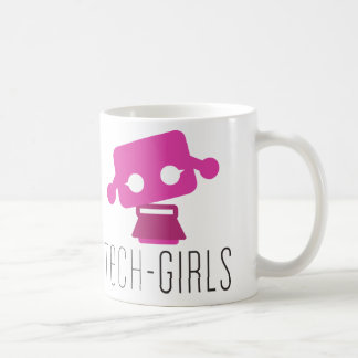Techflickamuggen med lilor pricker kaffemugg