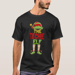 Techie ELF-familjen Matching Group jul Pajamas T Shirt