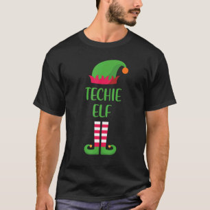 Techie Elf-matchningsgruppen Julafton T Shirt