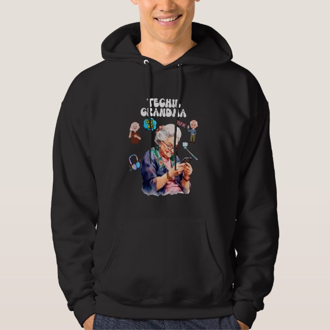 Techie Grandma Hoodie (Framsida)