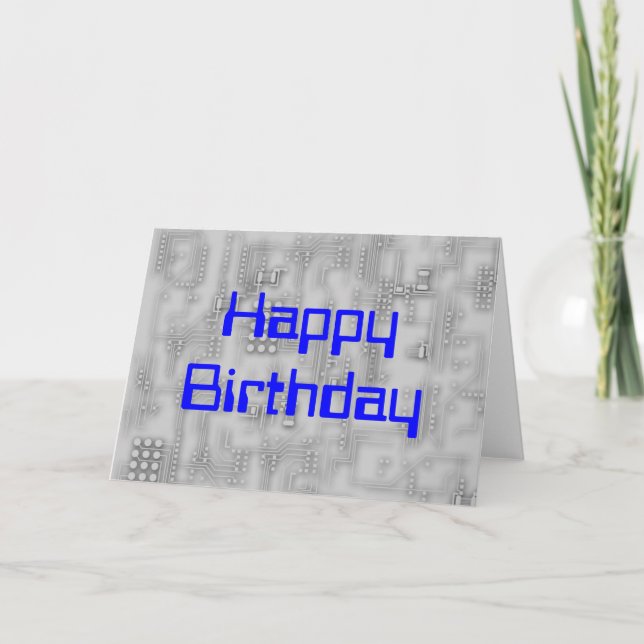 Techie HappyBirthday Kort (Framsida)