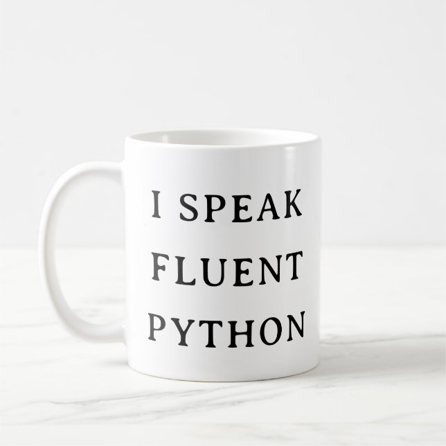 Techie Python Mugg - jag talar med Fluent Python G (Vänster)