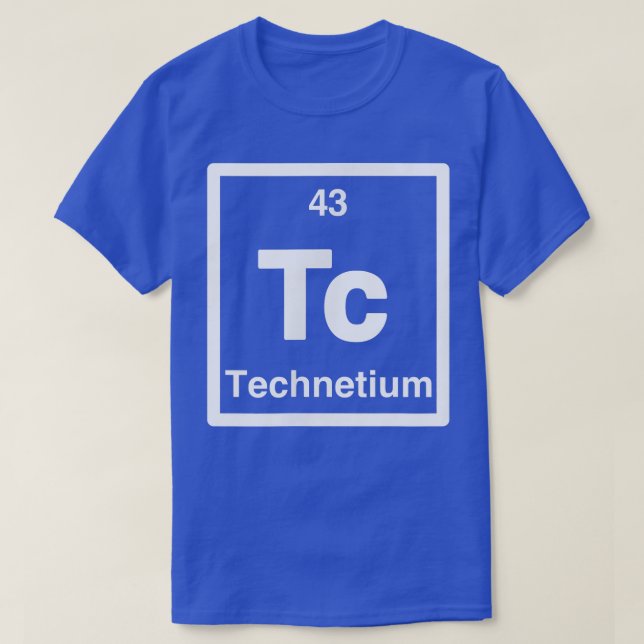 Technetium - Tc - Periodic Table of Elements - Sci T Shirt (Design framsida)