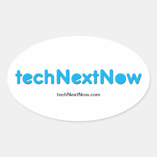 techNextNow-stämplar Ovalt Klistermärke