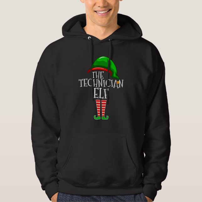 Technician Elf   Family Matching Group Christmas   Hoodie (Framsida)