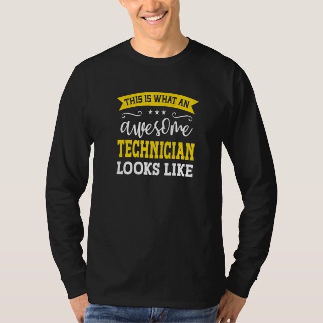 Technician Job Title Employee Funny Worker Technic T Shirt (Framsida)
