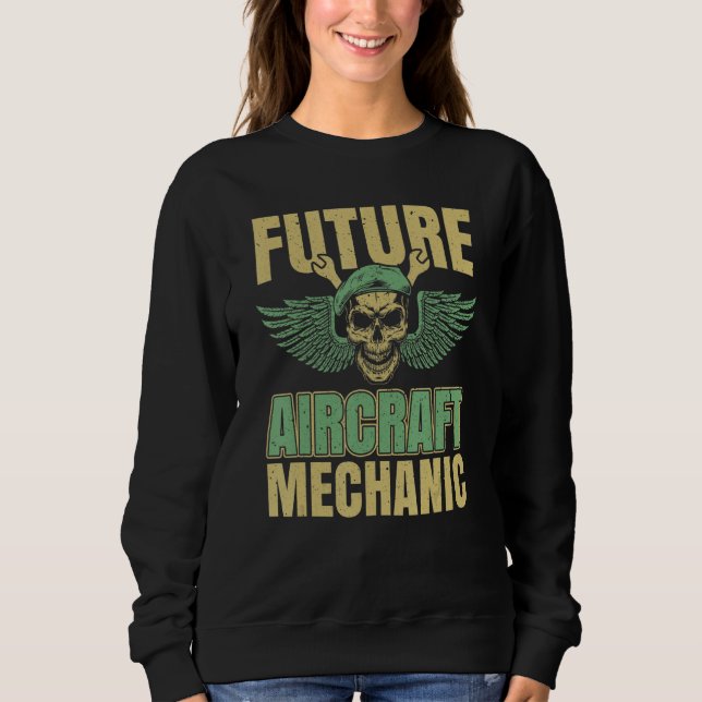 Technician Skull  Engineer Aircraft Mechanic 1 T Shirt (Framsida)